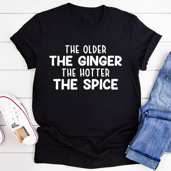 The Older The Ginger Tee Black Heather 3XL
