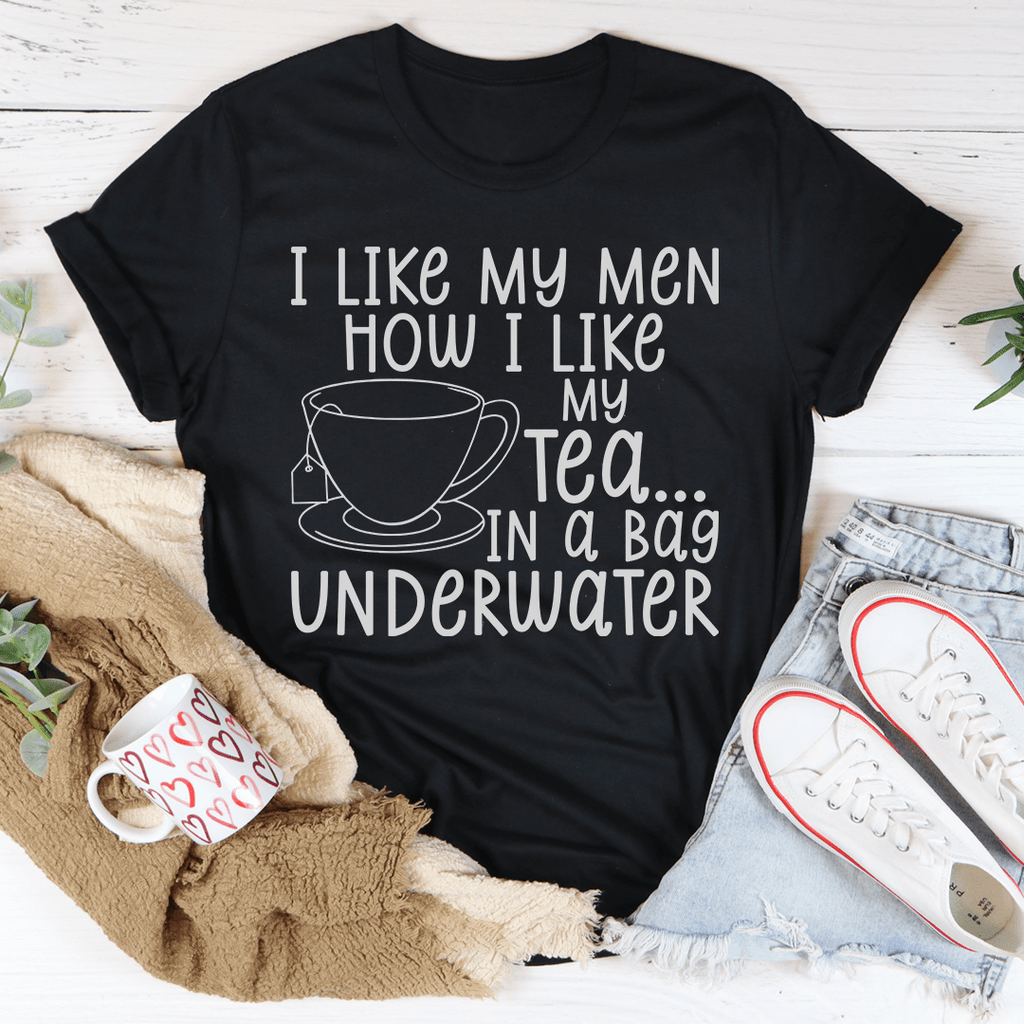 I Like My Man How I Like My Tea Tee XL Heather Prism Peach