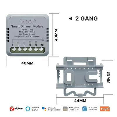 Mini WiFi Zigbee Smart Switch Module DIY Light Controller Compatible With Alexa And Google Home zigbee 2 Gang Dimmer
