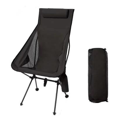 Westtune Portable Folding Camping Chair With Lightweight Aluminum Alloy Tourist Chair For Outdoor, Fishing, And Travel black