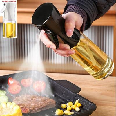 200ml 300ml Oil Spray Bottle Kitchen BBQ Cooking Olive Oil Dispenser Camping Baking Empty Vinegar Soy Sauce Spray white 200ml