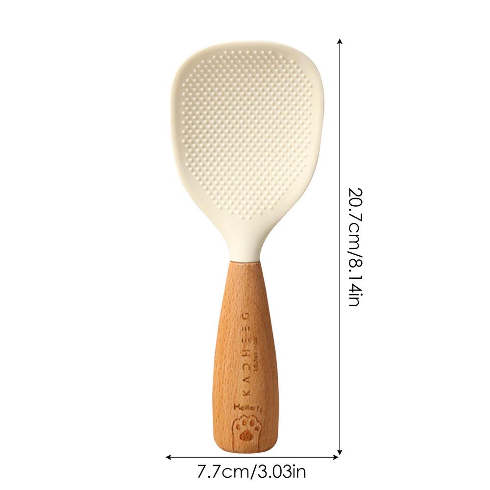 Nonstick Rice Spoon For Rice Cookers: Household Kitchen Utensil Set white
