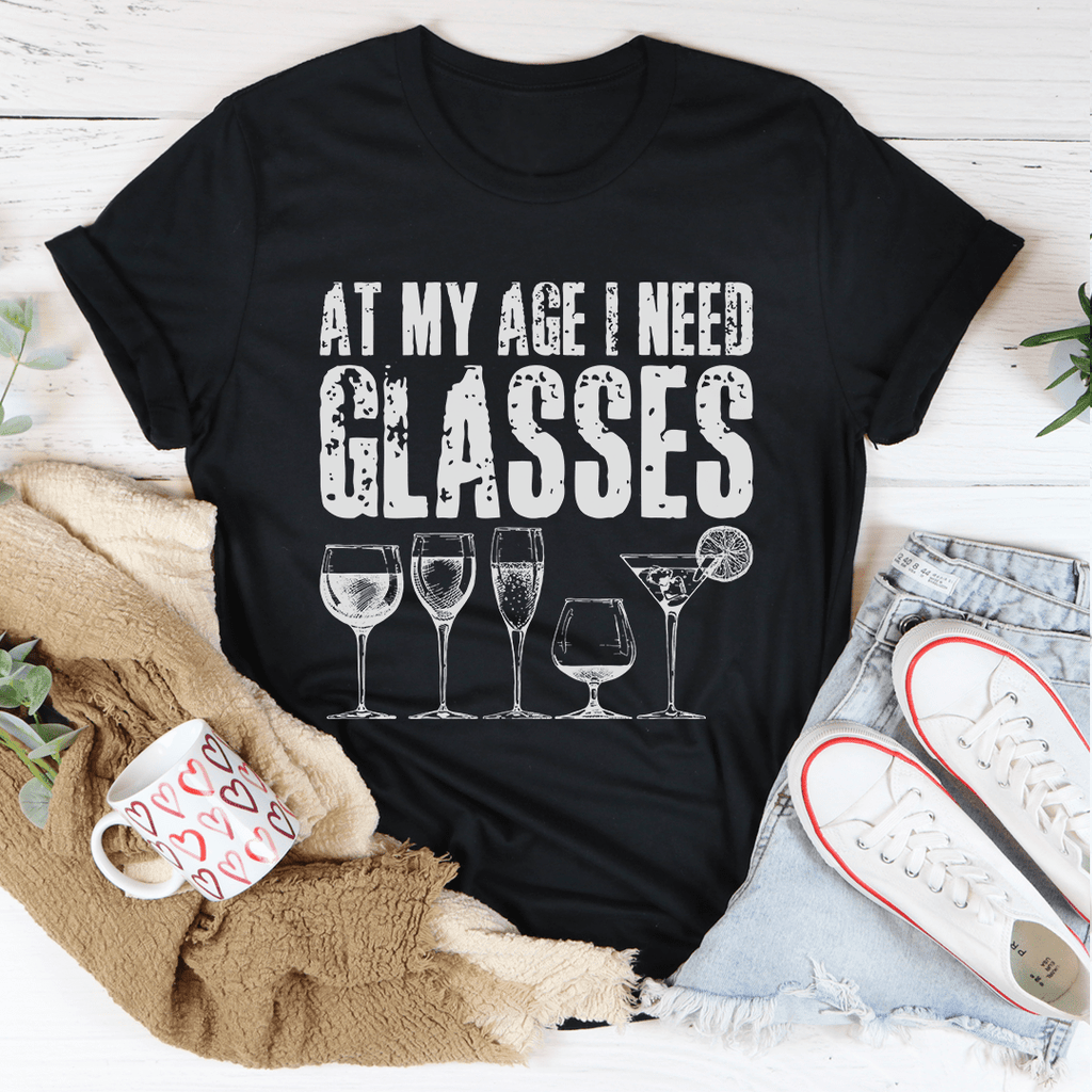 At My Age I Need Glasses Tee Athletic Heather S