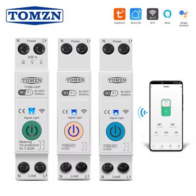 WiFi Smart Switch Energy Meter With KWh Monitoring And Timer Relay tob9 63t No Metering 20a
