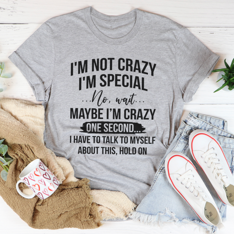 I'm Not Crazy I'm Special Tee Heather Prism Peach 3XL