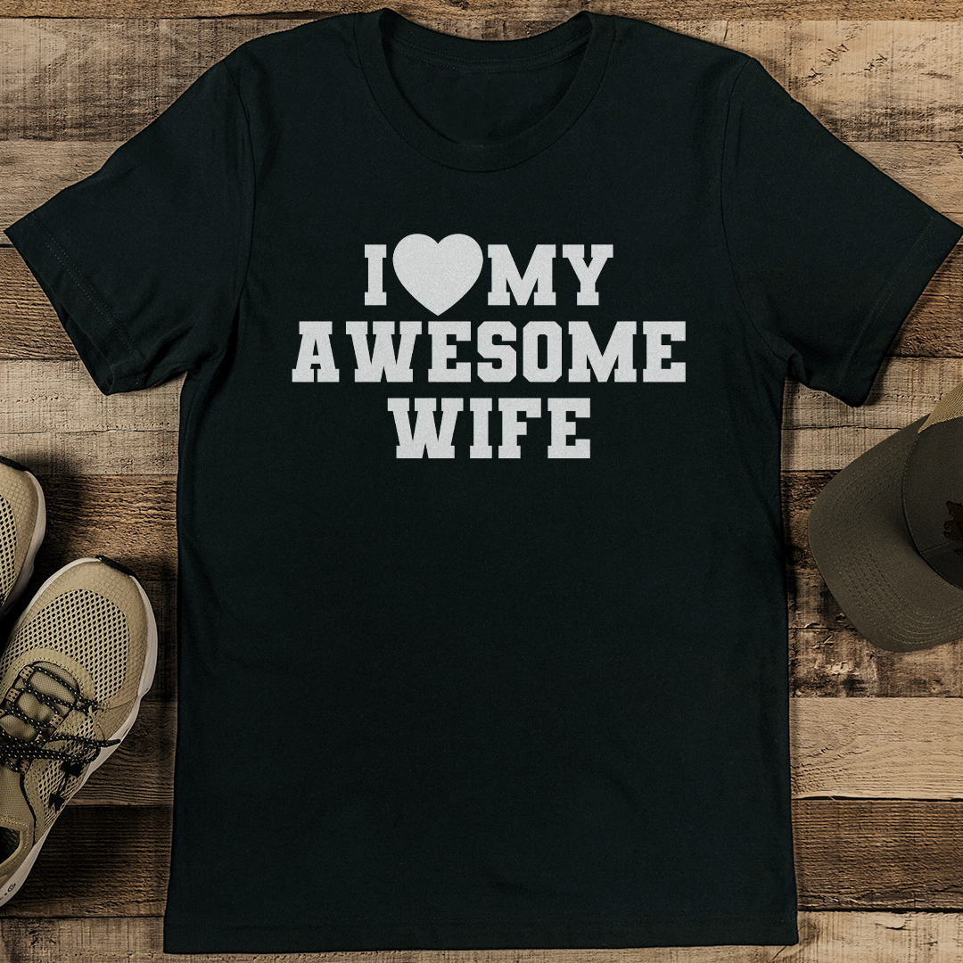 I Love My Awesome Wife Tee S Olive
