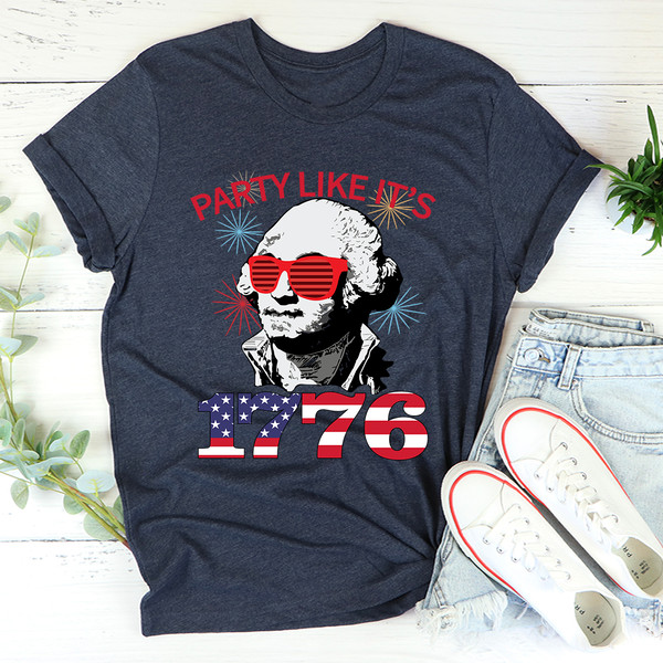 Party Like It's 1776 Tee Athletic Heather S