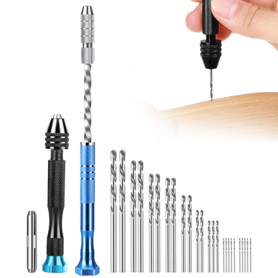 Precision Pin Vise Tools, Mini Micro Hand Twist Drill Bits Rotary Kit For Jewelry, Wood, Resin & DIY Precision Pin Vise Tools, Mini Micro Hand Twist Drill Bits Rotary Kit For Jewelry, Wood, Resin & DIY