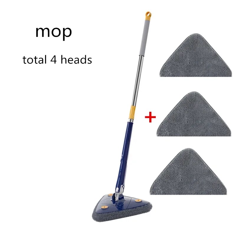 Effortless Cleaning With Self Wringing X Type Microfiber Triangle Mop Perfect For Household Cleaning 3 Cloth