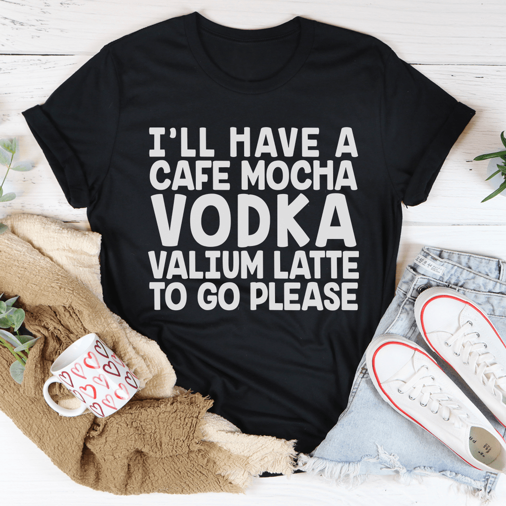 I'll Have A Cafe Mocha To Go Please Tee XL Heather Prism Peach