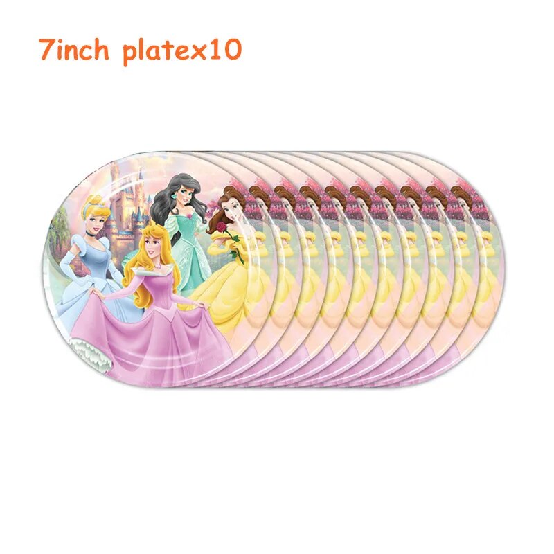 Disney Princess Snow White Birthday Party Decorations & Supplies: Tableware Sets, Cups, Plates, Loot Bags & More For Gir 7inch Plate 10pcs
