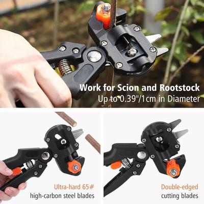 Professional Garden Pruner: Branch Cutter & Fruit Tree Scissor Orange Bag Tape