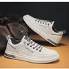 Herrenschuhe 2025, neue Frühjahrsschuhe für Herren, lässige Lederschuhe, koreanische Mode, passende Sportschuhe, modische Schuhe für Herren, klein, weiß