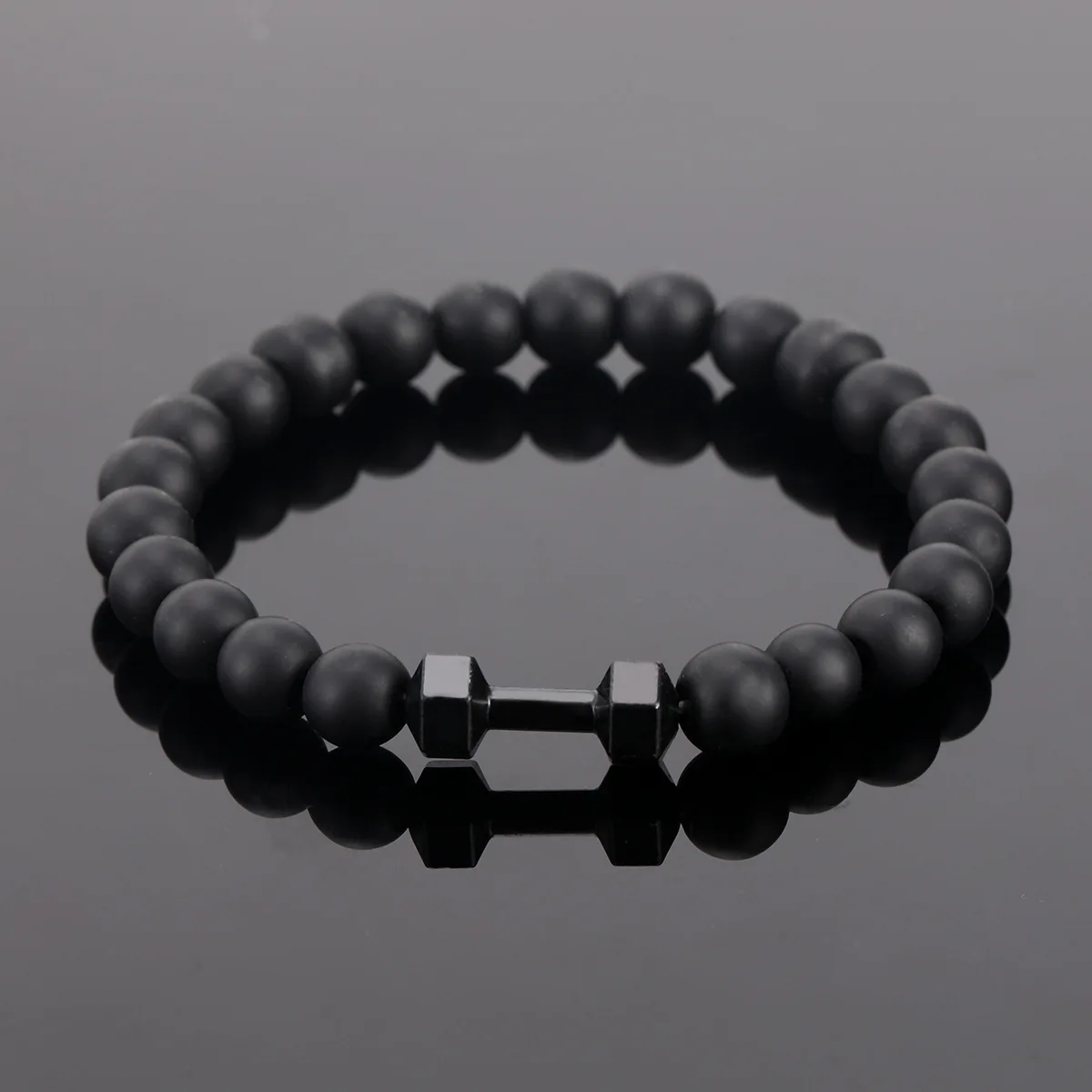 1 Stück/Speicher-Armband, 8 mm Obsidian, handgefertigtes Obsidian-Armband, kann das Denken und die Konzentration klaren, für uns jeden Tag geeignet Image