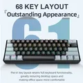 APAYADO K61 Mini tastiera meccanica, cablata, 61 tasti, Phantom RGB, interruttore meccanico nero/bianco rosso/blu per giochi, 60% portatile