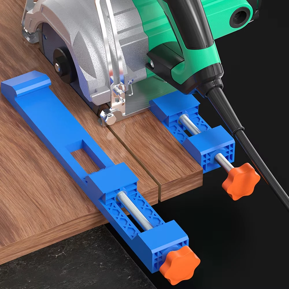 1/2 pezzi guida base per macchina da taglio regolabile sega circolare fresatura morsetti di posizionamento guida per sega circolare lavorazione del legno