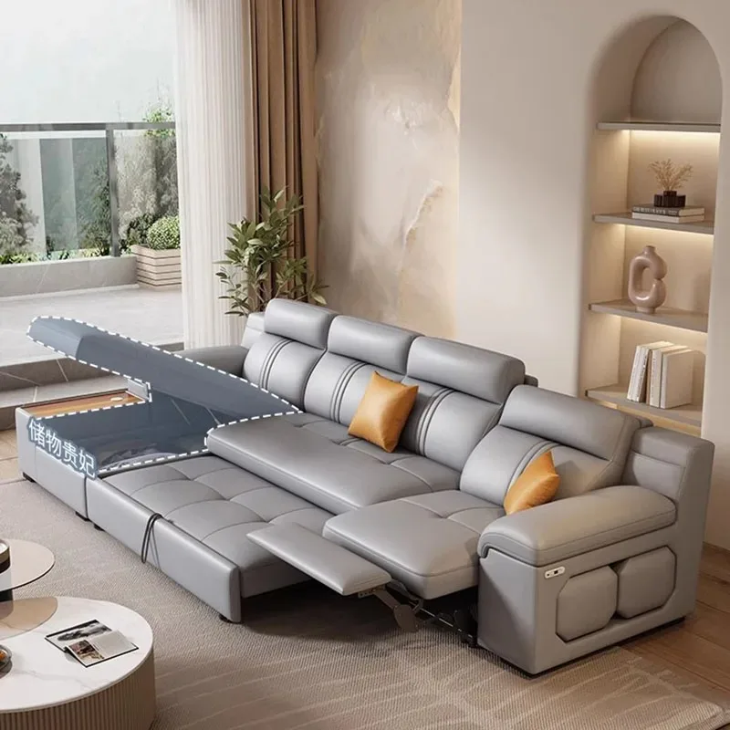 Balkon Beige Wohnzimmer Sofas Füllstoff Design Luxus Loveseat Elektrische Sofa Entspannen Einzigartige Show Nordic Muebles Salon Möbel