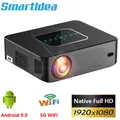 Smartldea nuovo arriva HD smart 1080p proiettore integrato Android 9.0 Dual 2.4G 5G wifi Bluetooth led proiettori home theater
