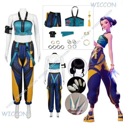 K-Pop Zoey Dämon Jäger Bühne Cosplay Kleidung Kostüm Perücke Leistung Requisiten Halloween Mädchen Gruppe Idol Roleplay Outfit Frauen Sexy Image