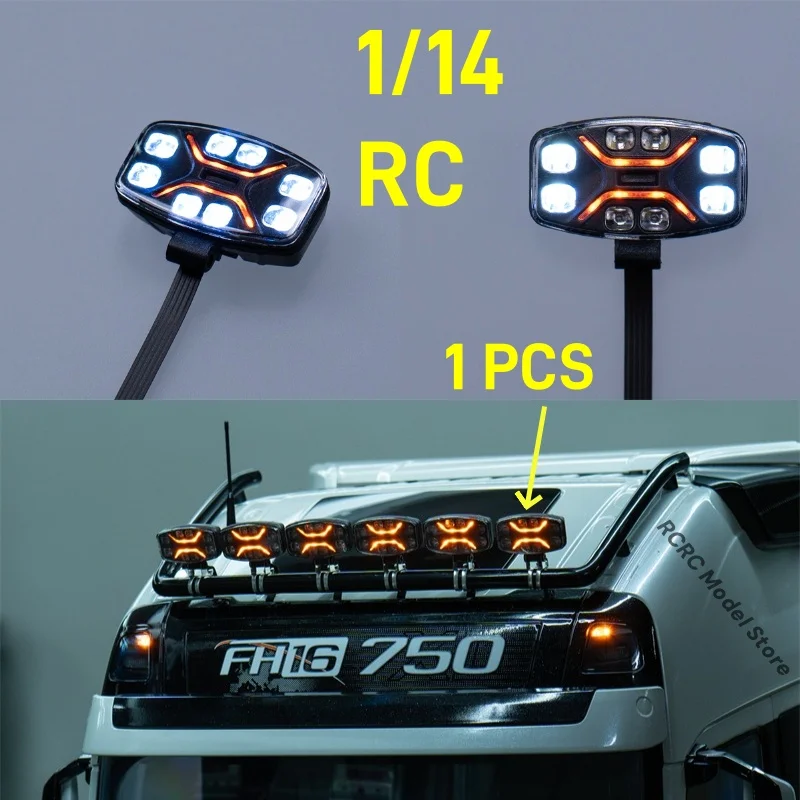 RC Spielzeug Lkw Crawler Scheinwerfer Multi-modus 5V LED Dach Licht Für Tamiya RC 1/14 Lkw 1/12 Crawler TRX4 SCX10 Teile Zubehör