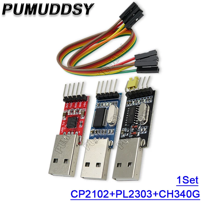 1Sets = 1PCS PL2303HX + 1PCS CP2102 + 1PCS CH340G USB ZU TTL für arduino PL2303 CP2102 5Pin UART Modul Bord Image