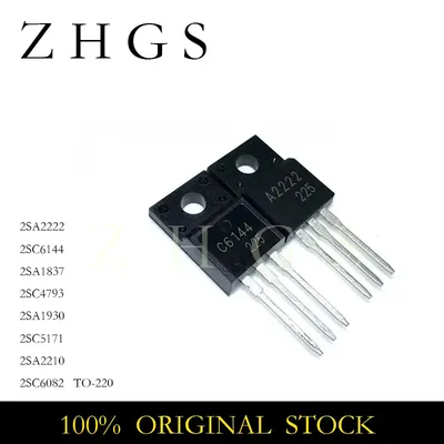 10PCS 100% New 2SA2222 2SC6144 2SA1837 2SC4793 2SA1930 2SC5171 2SA2210 2SC6082 TO-220 5PAIRS A2222 C6144 TO-220 Chipset Image