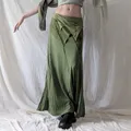 Gonna da ragazza calda con design a forma di abito da fata retrò stile Mori, gonna da ragazza calda con flangia strappata e divisa a vita bassa2025
