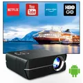 CAIWEI A10AB 1920*1080P Proiettore Full HD 4K Android per Home Cinema Film WiFi Bluetooth Smart TV Proiettori a fascio video esterno