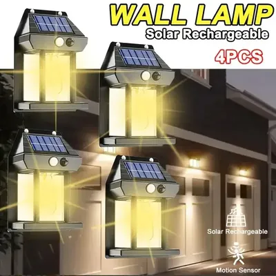 1/2/4 PCS Solar Wall Light with Motion Sensor Independently Used for Terrace Porch Garden Deck Fence