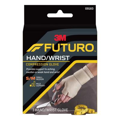 3M Futuro Support Glove Fingerless Small / Medium Over-the-Wrist Length Ambidextrous (971886_CS) 12/CS 3M™ Futuro™ Compression Gloves