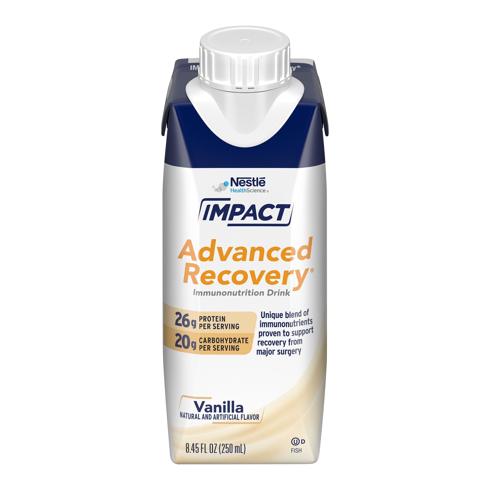 Impact Advanced Recovery Oral Supplement Vanilla Flavor Liquid 8.45 oz. Reclosable Carton (1196661_CS) 10/CS Impact Advanced Recovery® Oral Supplement