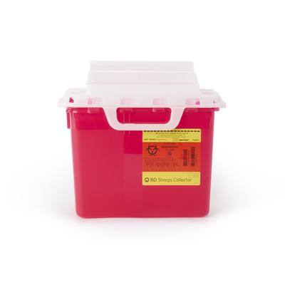 BD Sharps Container Red Base 12-1/2 H X 10-7/10 W X 6 D Inch Horizontal Entry 2 Gallon (326023_CS) 10/CS BD™ Sharps Containers