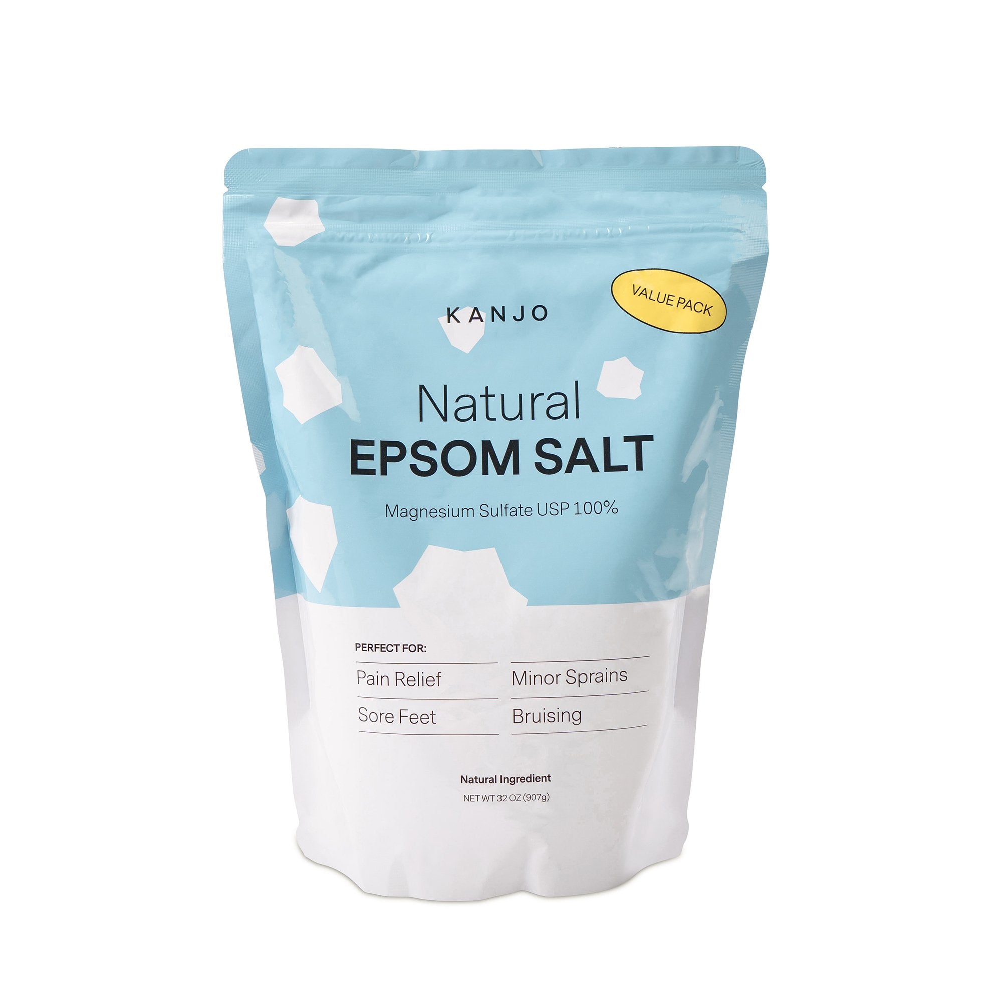 Kanjo Epsom Salt Magnesium Sulfate USP Granules 2 lbs. Pouch (1236443_CS) 20/CS First Aid Kit Refills