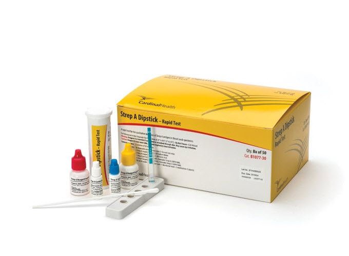 Cardinal Health Respiratory Test Kit Strep A Test 50 Tests CLIA Waived (1006731_BX) 50/BX Cardinal Health™ Lab Test Kits
