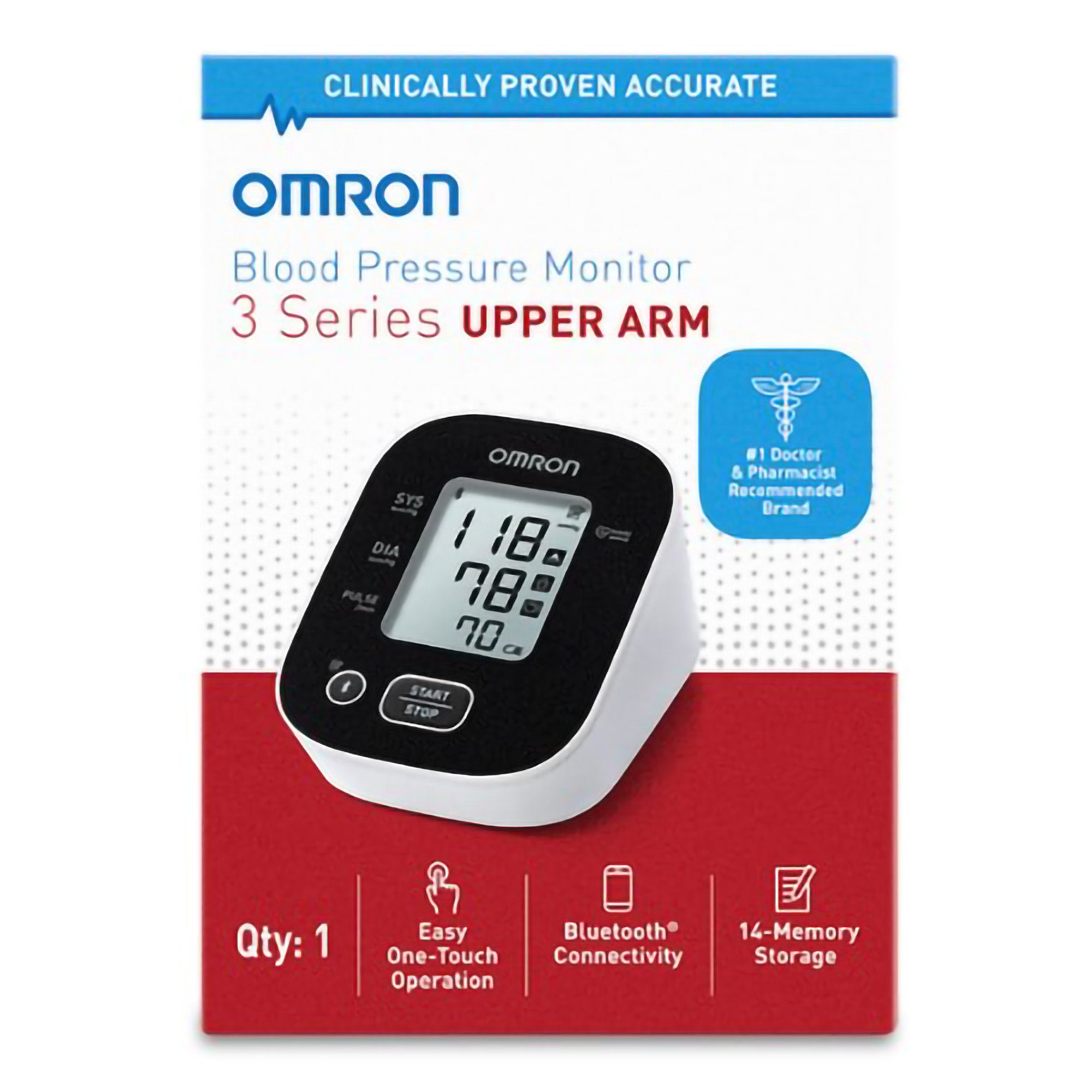 3 Series Home Automatic Digital Blood Pressure Monitor Adult Cuff 9 to 17 Inch Desk Model (1259670_EA)
