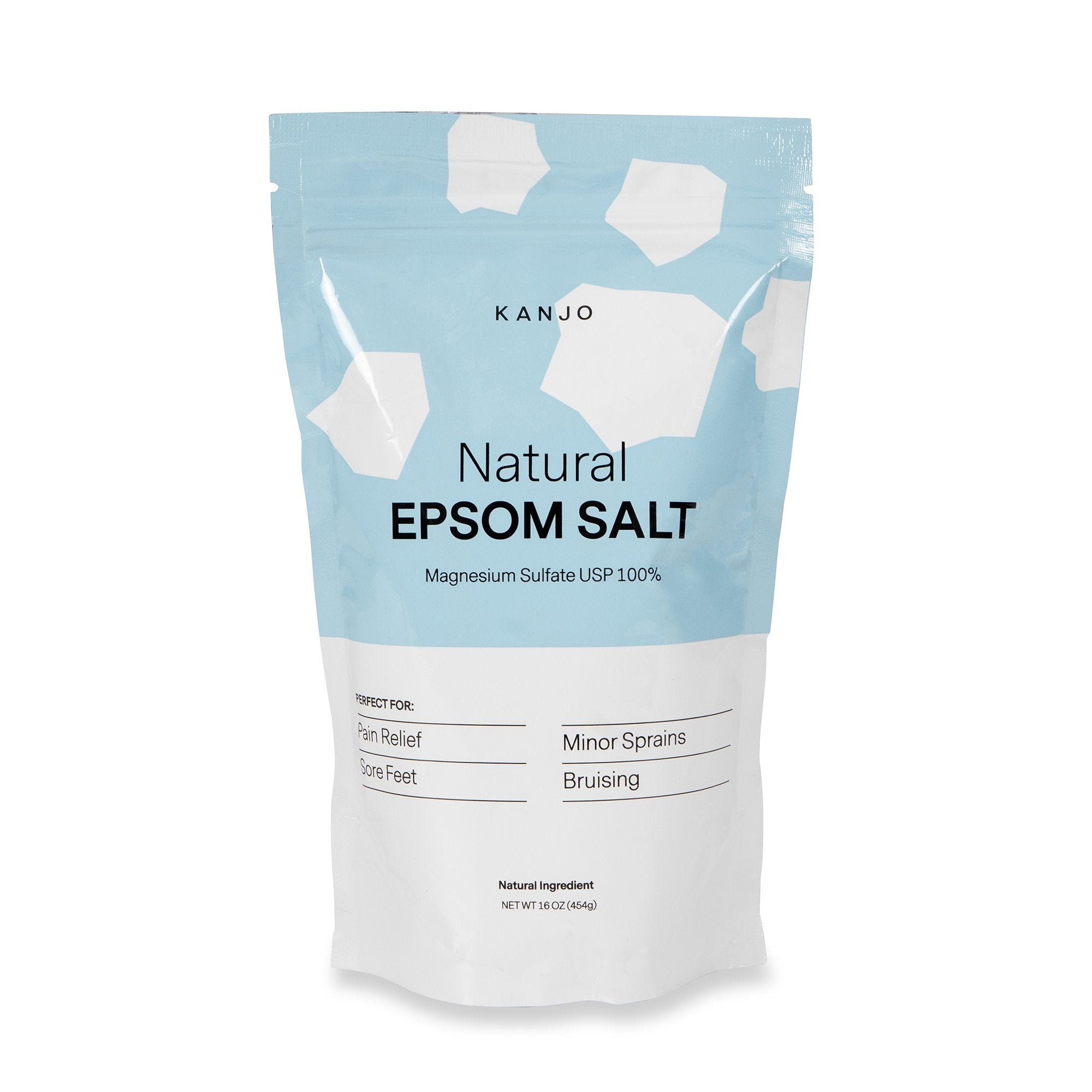 Kanjo Epsom Salt Magnesium Sulfate USP Granules 1 lb. Pouch (1236442_CS) 30/CS First Aid Kit Refills
