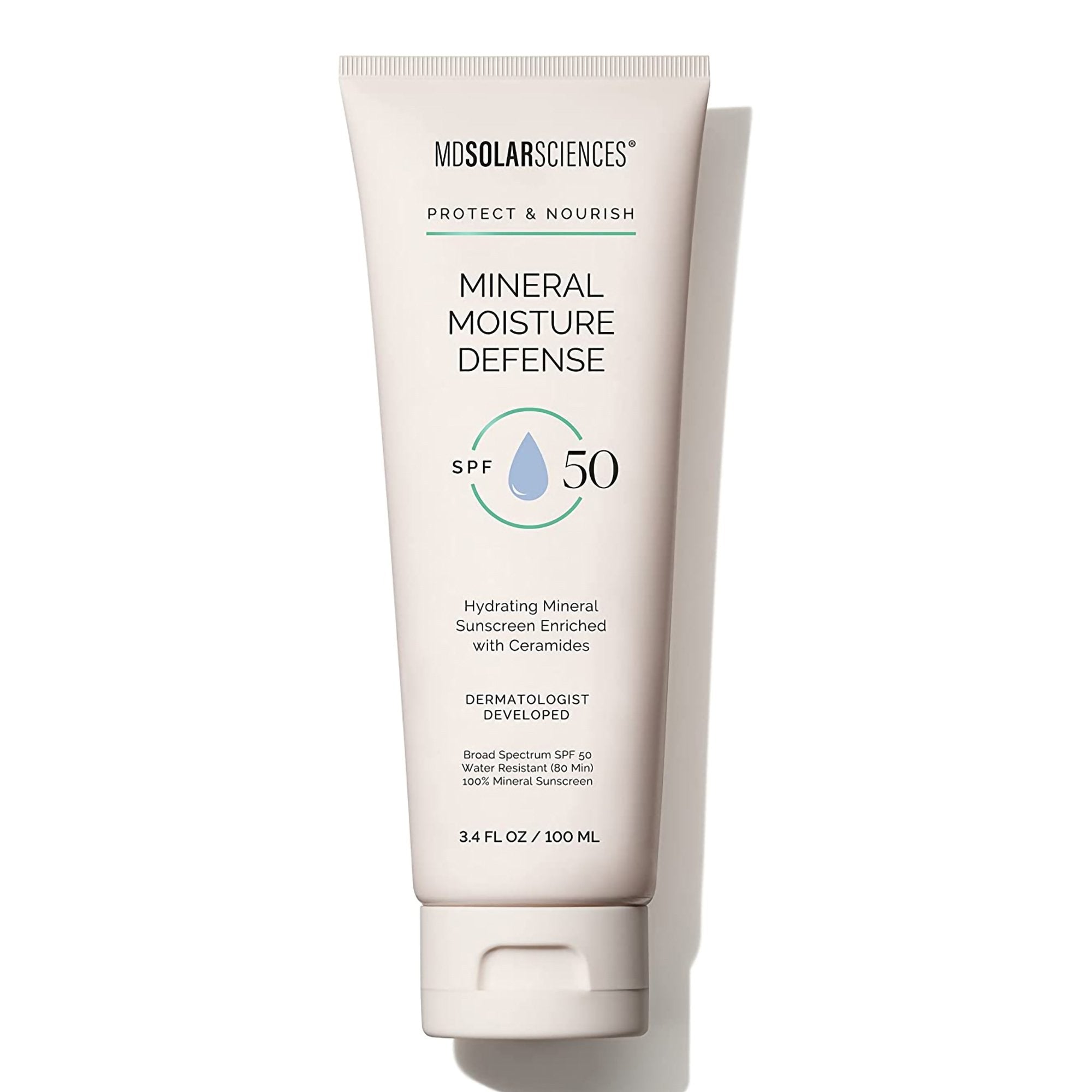 MDSolarsciences Mineral Moisture Defense Sunscreen SPF 50 Cream 3.4 oz. Tube (1230941_PK) 6/PK MDSolarsciences™ Mineral Moisture Defense Skin Care Pro