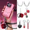 Heart Mobile Phone Chain Hook Sticker Phone Charm Mobile Phone Accessories for IPhone for Galaxy