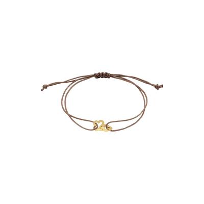 Elli Kleeblatt Nylon Camel 925 Sterling Silber goldfarben Damen Image