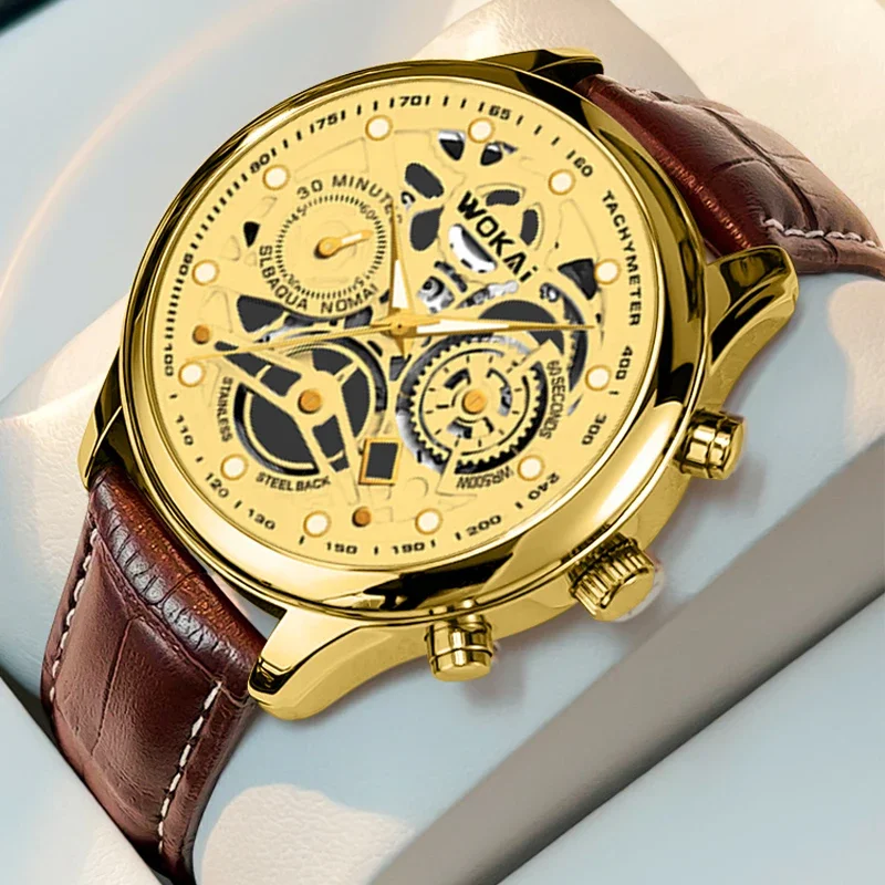Leather Business Quartz Sports Watchs Business Watchs Quartz Sports Watch Leisure Belt Men