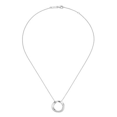Giorgio Martello Milano - Collier Mittelteil rund, gedreht, mit weißen Zirkonia, Silber 925 Ketten 1 ct Silber (88.99 € / 1 ct) Image
