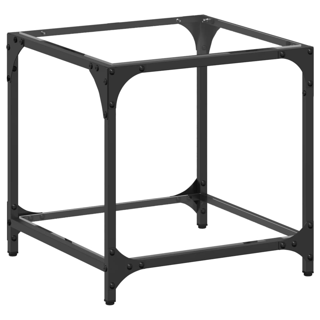 vidaXL Couchtisch mit Glasplatte Transparent 40x40x40 cm Stahl Image