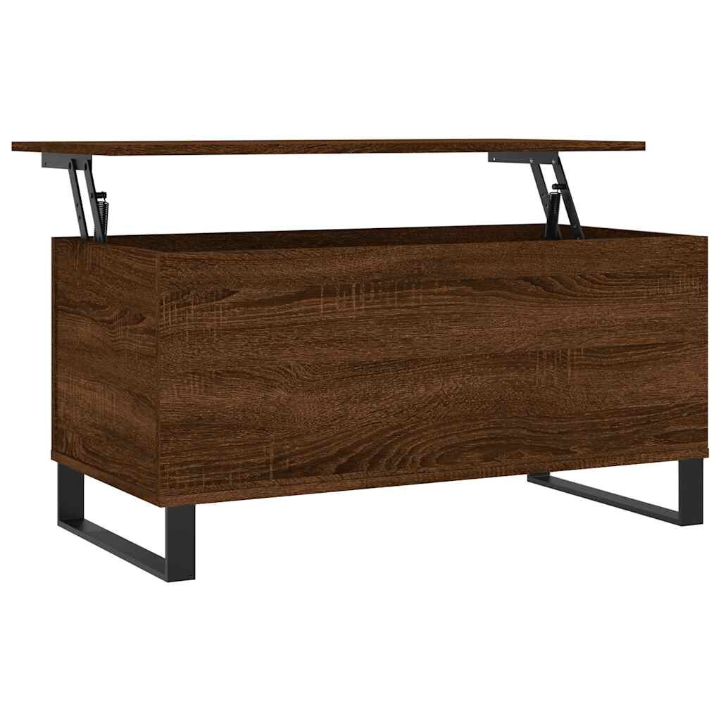 vidaXL Couchtisch Braun Eichen-Optik 90x44,5x45 cm Holzwerkstoff Image