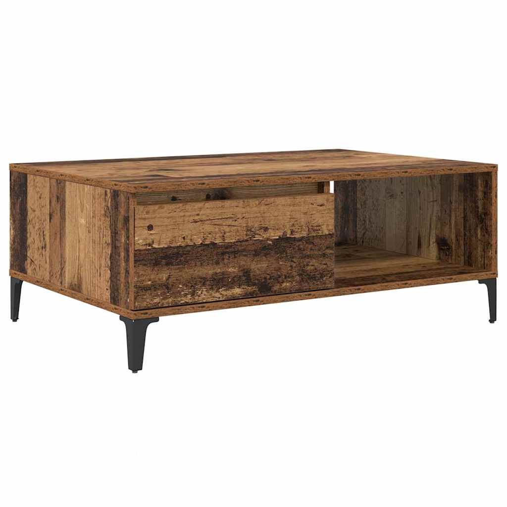 vidaXL Couchtisch Altholz 90 x 60 x 35 cm Holzwerkstoff Image