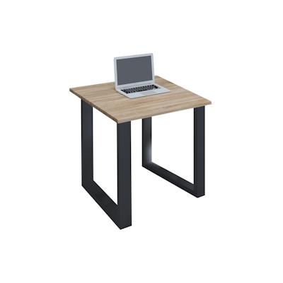 VCM Schreibtisch Lona Schwarz / Sonoma-Eiche H. 76 x B. 80 x T. 80 cm Image