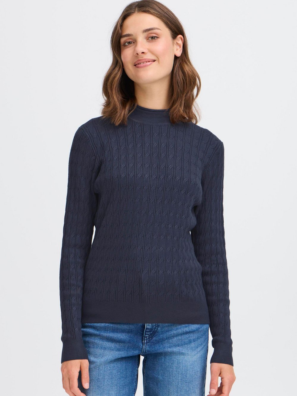 OXMO Rollkragenpullover Damen blau, XL Image
