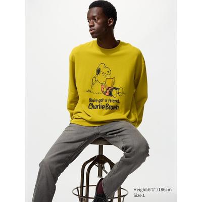 Uniqlo - Peanuts Ut Graphic Sweatshirt - Yellow - XS