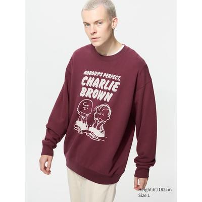 Uniqlo - Peanuts Ut Graphic Sweatshirt - Wine - XS