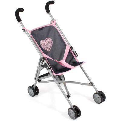 Puppenbuggy CHIC2000 "Roma, Mini-Buggy", bunt (navy rosa), Puppenwagen, KinderB:29cm H:57cm T:50cm, Metall, Kunststoff, Stoff, B:29cm H:57cm T:50cm