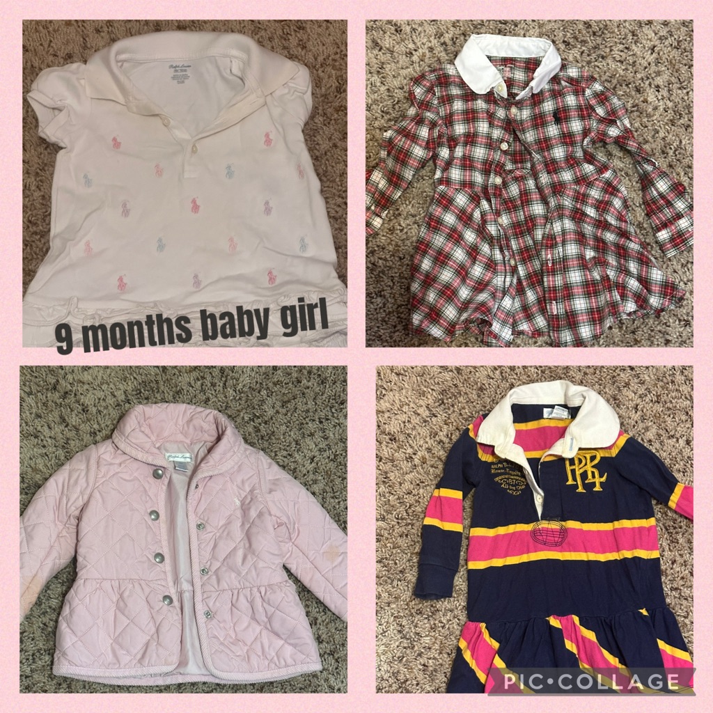 Ralph Lauren Shirts & Tops | 4 Ralph Lauren 9 Months Clothes | Color: Red/White | Size: 9-12mb